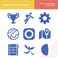 Simple set of champion related filled icons.