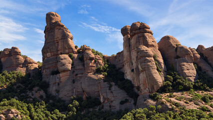 Fototapeta na wymiar Scenic rock formation near Montserrat, Spain