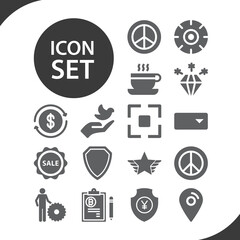 Simple set of prize related filled icons.
