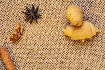Mutaki oriental sweets on a wooden board