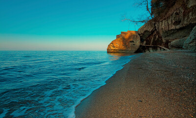 From Turkey, Trabzon, Çamburnu, Of, Sea, seashore, beach, rock, 