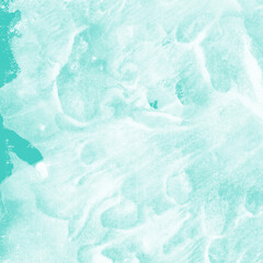 Obraz premium Aqua ink and watercolor texture on white paper background. Paint leaks and decalcomania effects. Hand-painted gouache abstract image. Mess on the canvas.