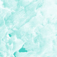 Aqua ink and watercolor texture on white paper background. Paint leaks and decalcomania effects. Hand-painted gouache abstract image. Mess on the canvas.