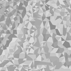 Gray winter low-poly banner. Vector 3D design template. Geometric background with ice texture.