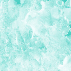 Aqua ink and watercolor texture on white paper background. Paint leaks and decalcomania effects. Hand-painted gouache abstract image. Mess on the canvas.