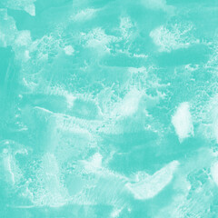 Aqua ink and watercolor texture on white paper background. Paint leaks and decalcomania effects. Hand-painted gouache abstract image. Mess on the canvas.