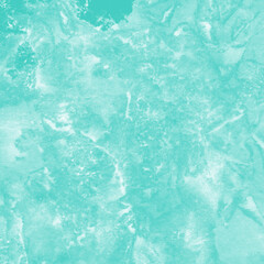 Aqua ink and watercolor texture on white paper background. Paint leaks and decalcomania effects. Hand-painted gouache abstract image. Mess on the canvas.