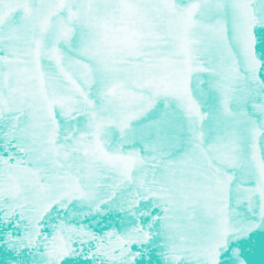 Aqua ink and watercolor texture on white paper background. Paint leaks and decalcomania effects. Hand-painted gouache abstract image. Mess on the canvas.