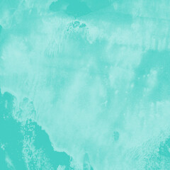 Aqua ink and watercolor texture on white paper background. Paint leaks and decalcomania effects. Hand-painted gouache abstract image. Mess on the canvas.