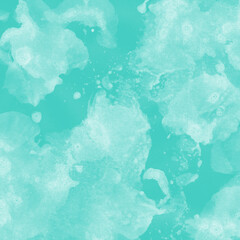 Aqua ink and watercolor texture on white paper background. Paint leaks and decalcomania effects. Hand-painted gouache abstract image. Mess on the canvas.