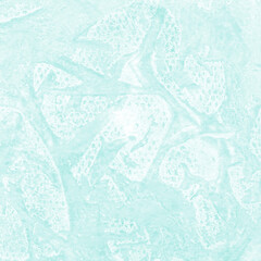 Aqua ink and watercolor texture on white paper background. Paint leaks and decalcomania effects. Hand-painted gouache abstract image. Mess on the canvas.