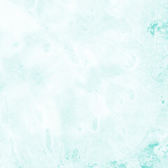 Obraz premium Aqua ink and watercolor texture on white paper background. Paint leaks and decalcomania effects. Hand-painted gouache abstract image. Mess on the canvas.