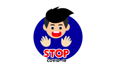 Sign of stop covid-19,pandemic stop Coronavirus outbreak Covid-19 symptom.