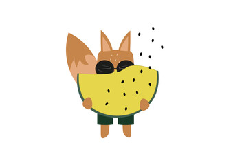 Zorro con sandia