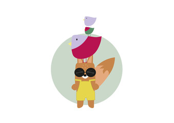 Zorro con pajaritos