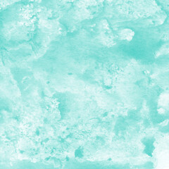 Aqua ink and watercolor texture on white paper background. Paint leaks and decalcomania effects. Hand-painted gouache abstract image. Mess on the canvas.