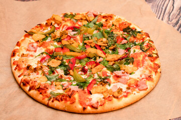 Neapolitan pizza with veggies