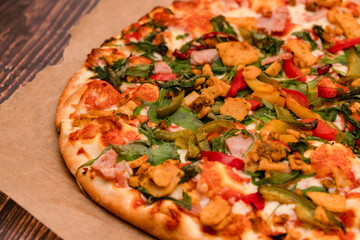 Neapolitan pizza with veggies