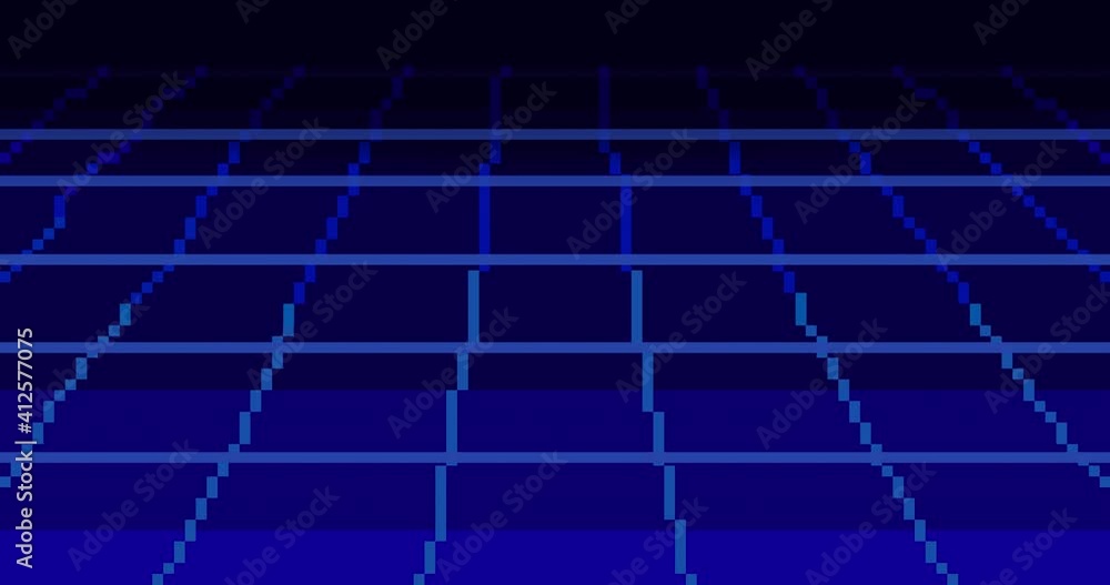 Aufkleber animation of pixel art 80s retro sci-fi background. pixel art 8bit vector video game retro wave