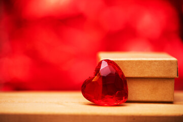 Valentines day red heart. Love photo. 