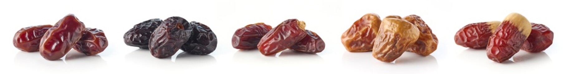 Mixed dates on white background