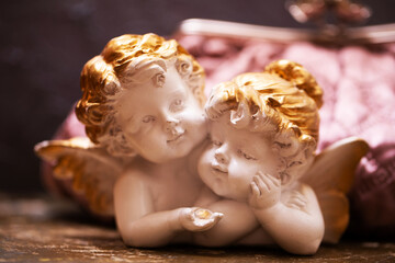 angel with heart. Love concept. Angel. 