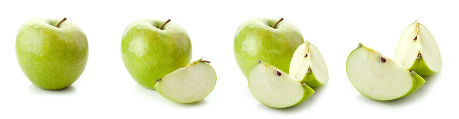 Green apple isolated on white background