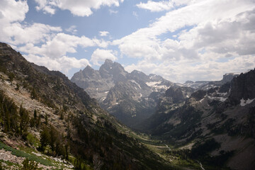 Obraz premium Grand Teton National Park as seen from Paintbrush Divide trail