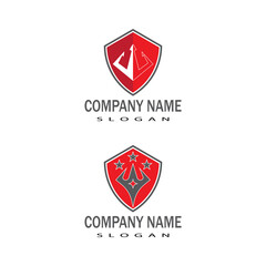 Trident Logo Template vector icon illustration design