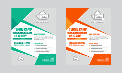 Tennis Flyer Template Design fully editable