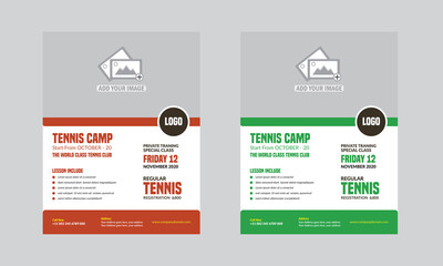 Tennis Flyer Template Design fully editable