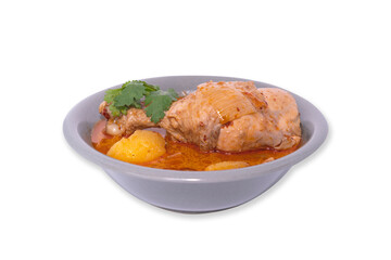 Massaman curry, fragrant chicken, fennel, spicy flavor.