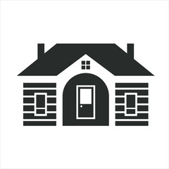 simple illustration of lodge, lodge for traveler or lodge for people on the way.