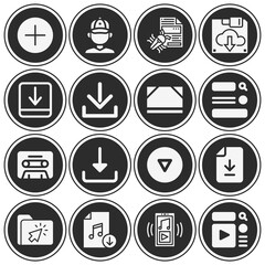 16 pack of extra  filled web icons set
