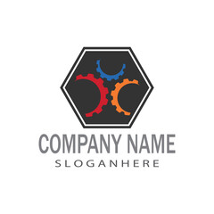 Gear Logo Template vector icon illustration design