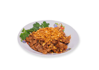 Fried Pork with Garlic and Pepper easy dish.