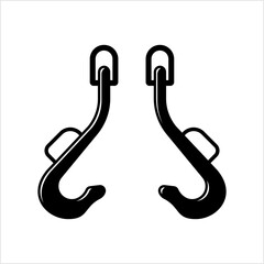Drum Lifting Hook Icon, Hoist Crane Drum Barrel Lifting Hook
