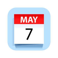 May 7. Calendar Icon. Vector Illustration