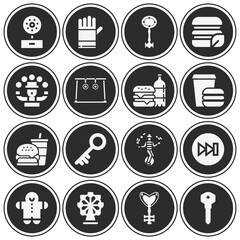 16 pack of tempo  filled web icons set