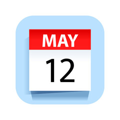 May 12. Calendar Icon. Vector Illustration