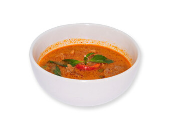 Red Curry Pork Rib with Thai eggplant, perfect spicy taste.