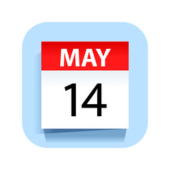 May 14. Calendar Icon. Vector Illustration