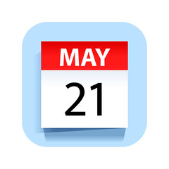 May 21. Calendar Icon. Vector Illustration