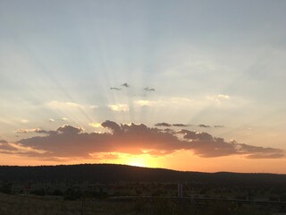 Beautiful sunset in the middle of somewhere.