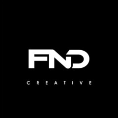 FND Letter Initial Logo Design Template Vector Illustration