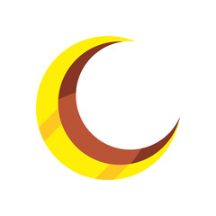 Ramadan moon isolated vector design