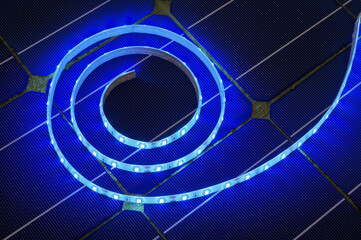 Led strip and solar cells