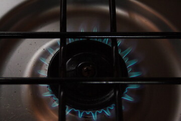 Gasflamme am Gasherd