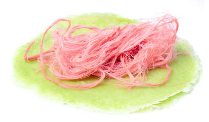 hai cotton candy  pancake isolated