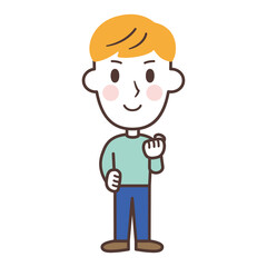 Cartoon man vector illustration 男性のかわいいキャラクター
